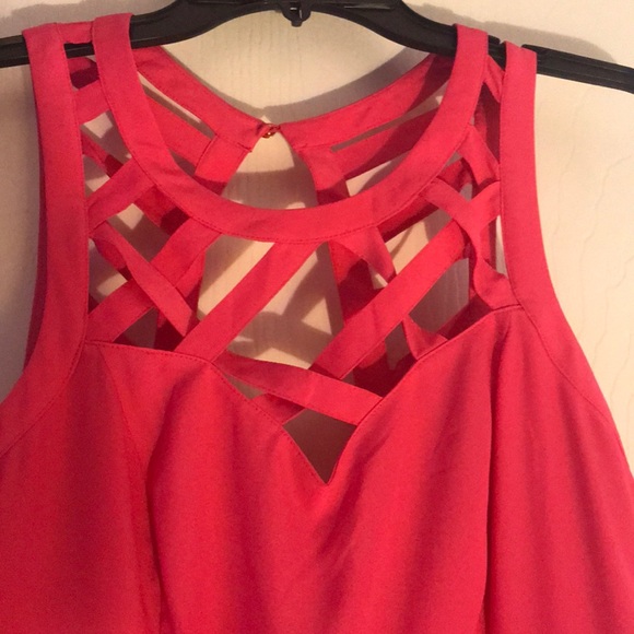 Pink dress with fun neck line! - Picture 2 of 5